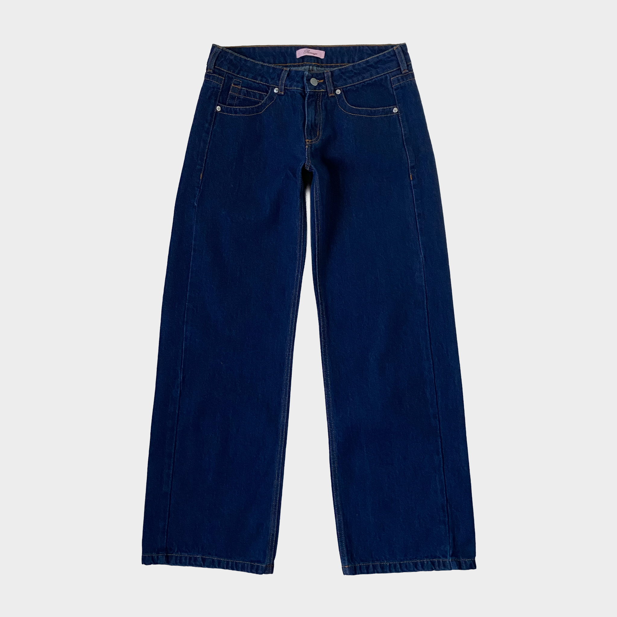 Low Rise Baggy Jeans Indigo Washed